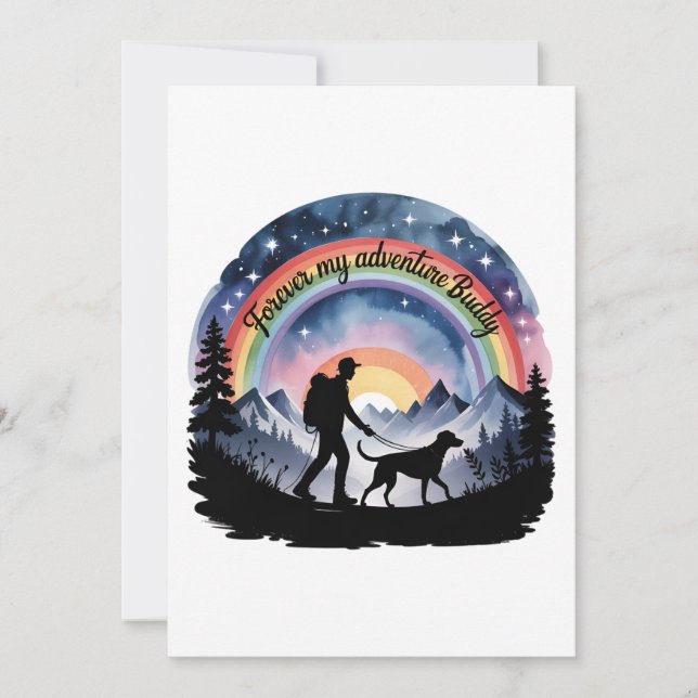 Forever My Adventure Buddy Dog Memorial Invitation (Front)