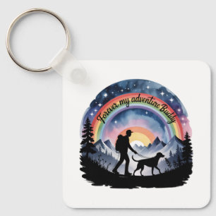 Forever My Adventure Buddy Dog Memorial Key Ring