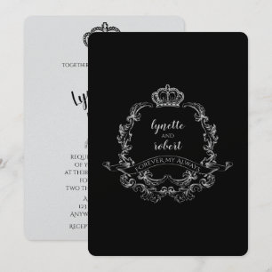 Forever My Always Royal Vintage Wedding Invitation