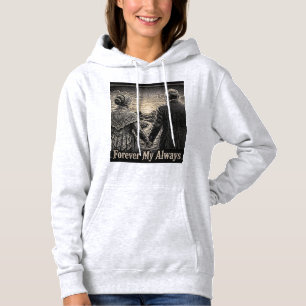 Forever My Always Vintage Woodcut Engraving Hoodie