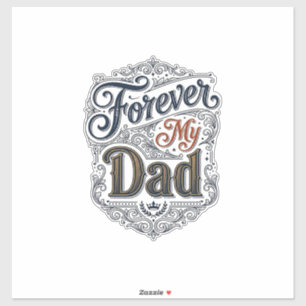 Forever My Dad Vintage Engraving Father’s Day Shir