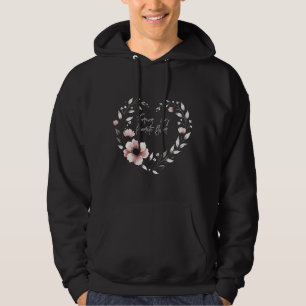 Forever My Favorite Flower – Delicate Heart Floral Hoodie