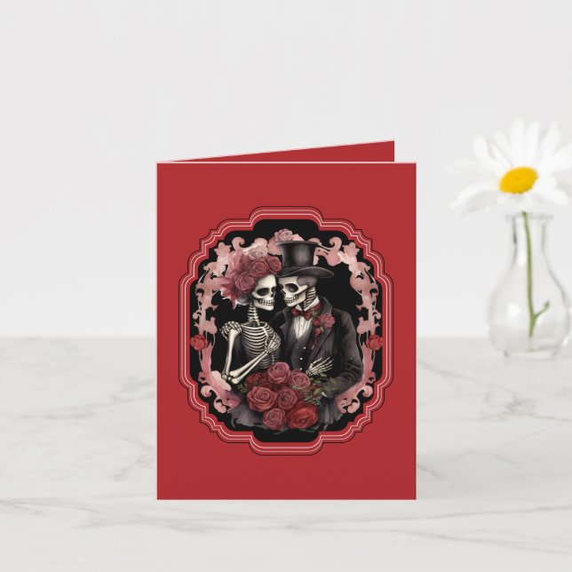 Forever, My Love Gothic Valentine's Day Greeting Card (Small Plant)