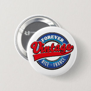 Forever Nice, France vintage logo 6 Cm Round Badge