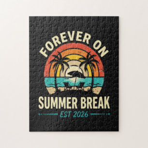 Forever On Summer Break Vintage Sunset Jigsaw Puzzle