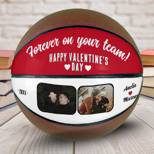 Forever on your team Happy Valentine's 2 Photo Basketball