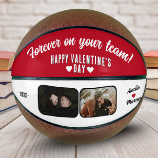 Forever on your team Happy Valentine's 2 Photo Basketball