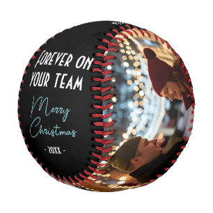 Forever on your team Merry Christmas 2 Photo Baseball