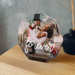 Forever   Personalised Wedding or Anniversary Photo Block