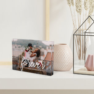 Forever   Personalised Wedding or Anniversary Photo Block