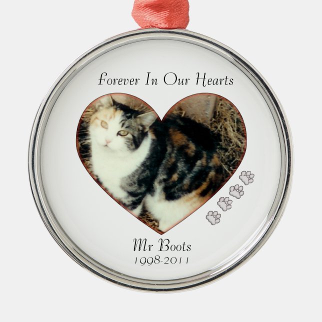 forever pet memorial ornament  add your photo (Front)