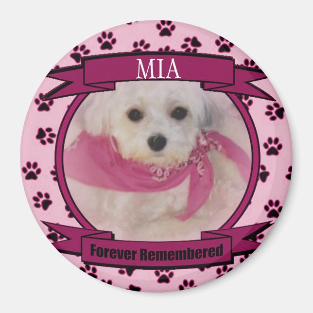 Forever Remembered Dog or Cat Keepsake Memorial Magnet (Front)