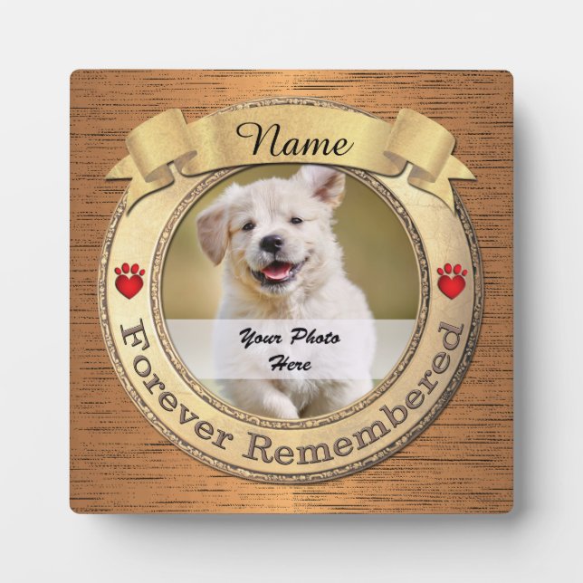 Forever Remembered Dog or Cat Memorial Plaque (Front)