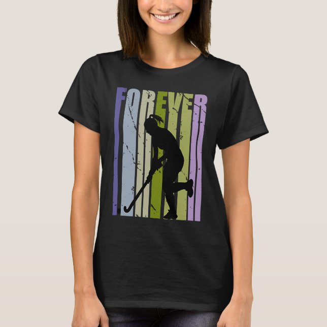 Forever Retro Hockey Motivational Inspiring Cute C T-Shirt (Front)