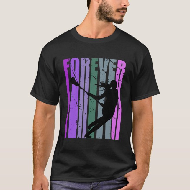 Forever Retro Lacrosse Pretty Player Team Coach Co T-Shirt (Front)