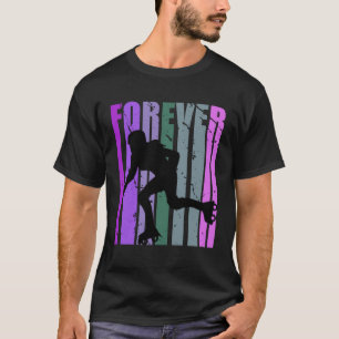 Forever Retro Roller Skating Pretty Roller Girls C T-Shirt
