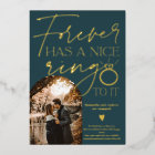 Forever ring photo arch dark teal engagement