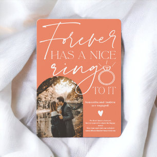 Forever ring photo arch orange engagement announcement