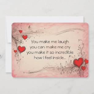 Forever Romantic Lovely Intimate Charming Poetry  Holiday Card
