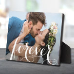 FOREVER Script Easel Back Photo Frameless Plaque<br><div class="desc">This charming tabletop photo plaque has a built-in easel for frameless display of your favourite photo. Features the word FOREVER in a beautiful white script (can be deleted or changed) and any other information you want to include. Create a keepsake to give as gifts or for yourself.</div>