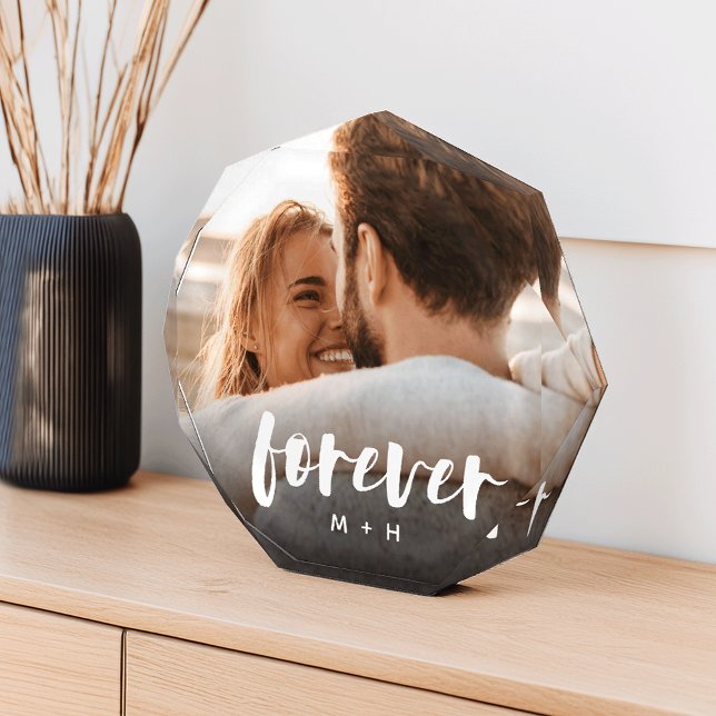Forever Script Overlay Personalised Couples Photo Block (Creator Uploaded)