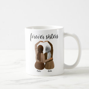 Forever Sisters Personalised Hijabi Gift Coffee Mug