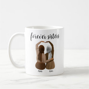 Forever Sisters Personalised Hijabi Gift Coffee Mug