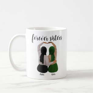 Forever Sisters Personalized Hijabi Gift Coffee Mug