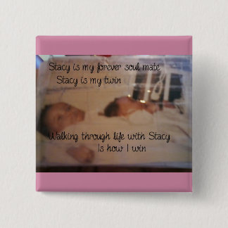 Forever soul mates twin button