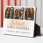 Forever Soul Sisters Photo Collage Friendship Gift Plaque<br><div class="desc">Celebrate your unbreakable bond with this elegant photo collage,  designed for soul sisters who’ve shared laughter,  love,  and unforgettable moments. A heartfelt keepsake that captures your friendship in a warm and modern aesthetic.</div>