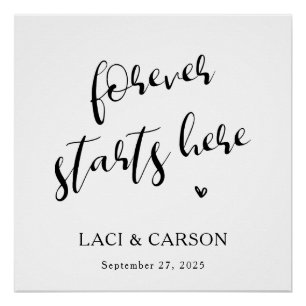 Forever starts here photo backdrops poster