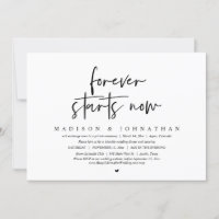 Forever starts now, Wedding Elopement Party