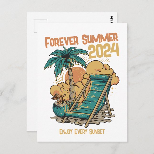 Forever Summer 2024 - Enjoy Every Sunset Postcard (Front/Back)