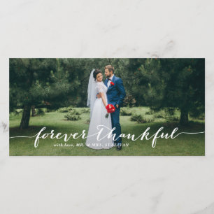 Forever Thankful Hand Lettered Wedding Thank You