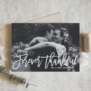 Forever Thankful Hand Lettered Wedding Thank You