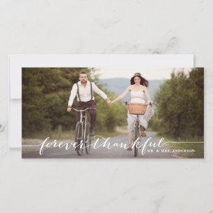 Forever Thankful Handwritten Thank You Photo Card