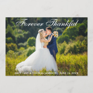 Forever Thankful Wedding Thank You Photo Card