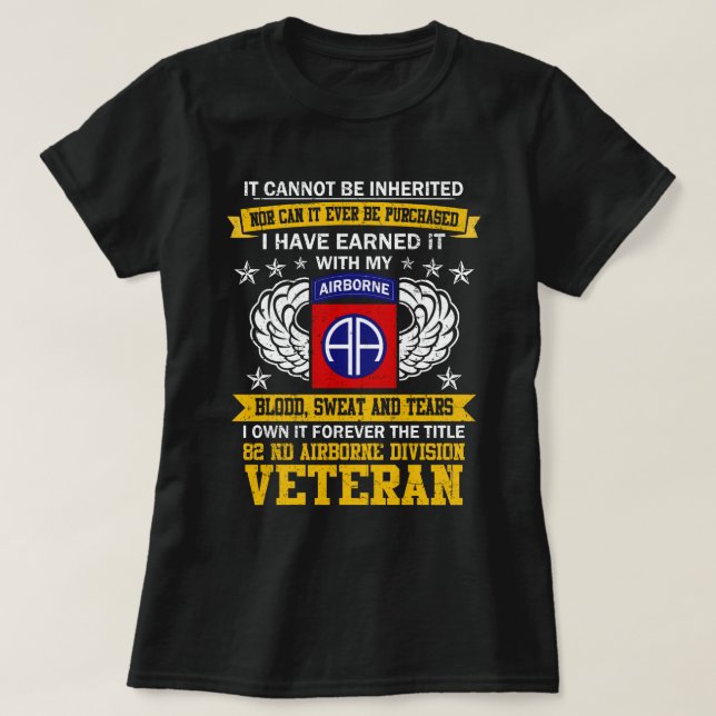 Forever The Title 82Nd Airborne Division Veteran T-Shirt (Design Front)