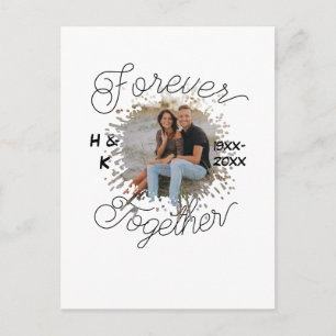 FOREVER TOGETHER COUPLE ANNIVERSARY PHOTO YEAR POSTCARD