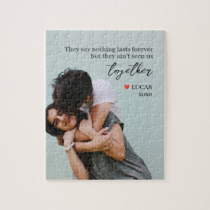 Forever Together Custom Romantic Valentine's Day Jigsaw Puzzle
