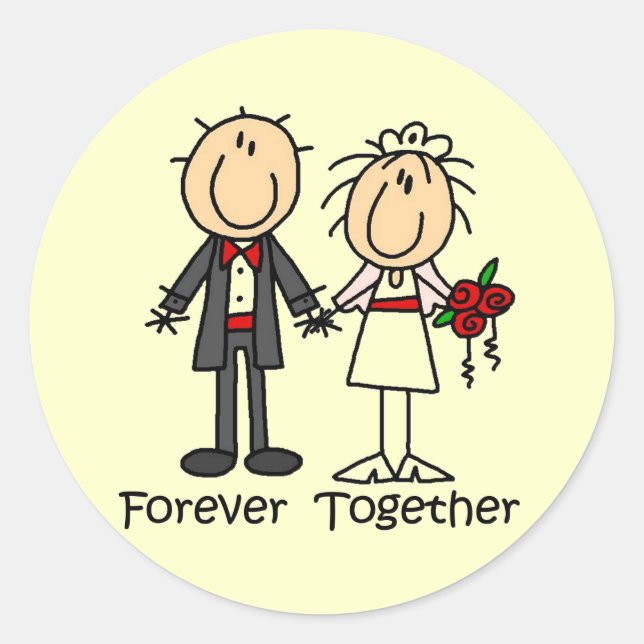 Forever Together T-shirts and Gifts Classic Round Sticker (Front)