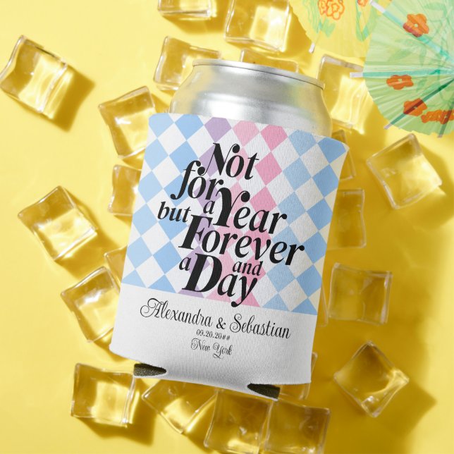 Forever Together Wedding Party Favour Drink Can Cooler (In Situ Summer)