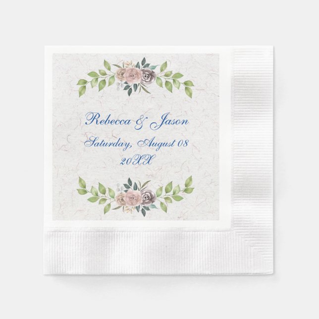 Forever - Two Hearts - One  Love  Napkin (Front)