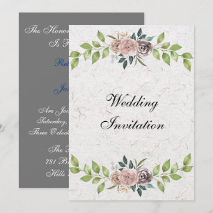 Forever - Two Hearts - One Love Wedding Invitation