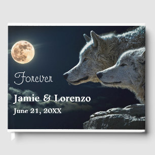 "Forever" Two Wolves and a Full Moon Guest Book