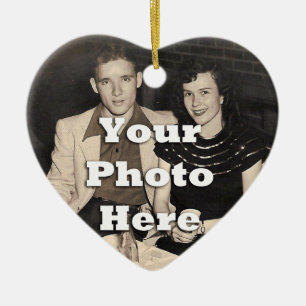 Forever Valentines Couple's Personalised Ceramic Tree Decoration