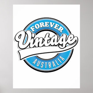 Forever vintage Australia logo Poster