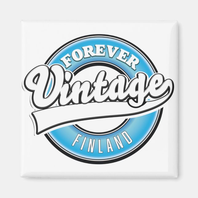 Forever vintage Finland logo Magnet (Front)