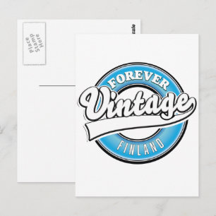 Forever vintage Finland logo Postcard