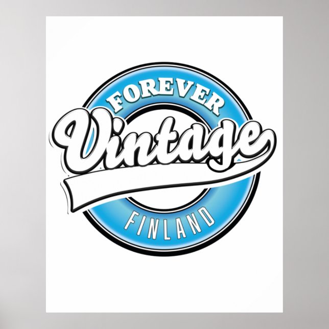 Forever vintage Finland logo Poster (Front)